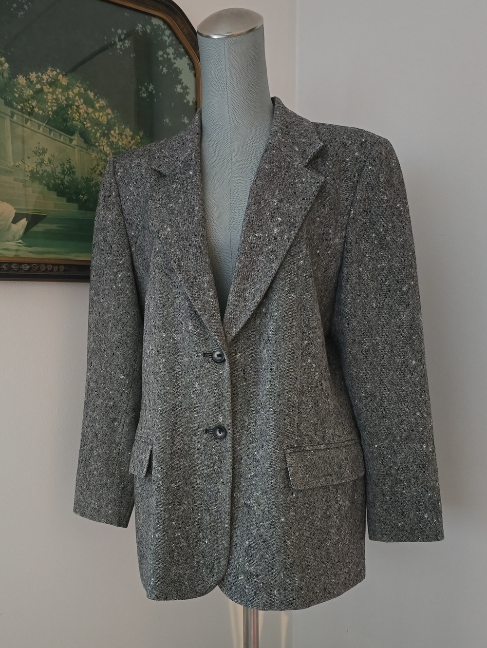 Pendleton | Classic Gray Tweed Blazer Jacket